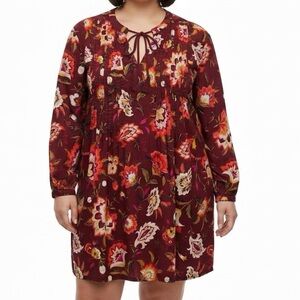 Old Navy Dress Womens‎ Large Petite Cottagecore Fall Forrest Cozy Floral Tunic